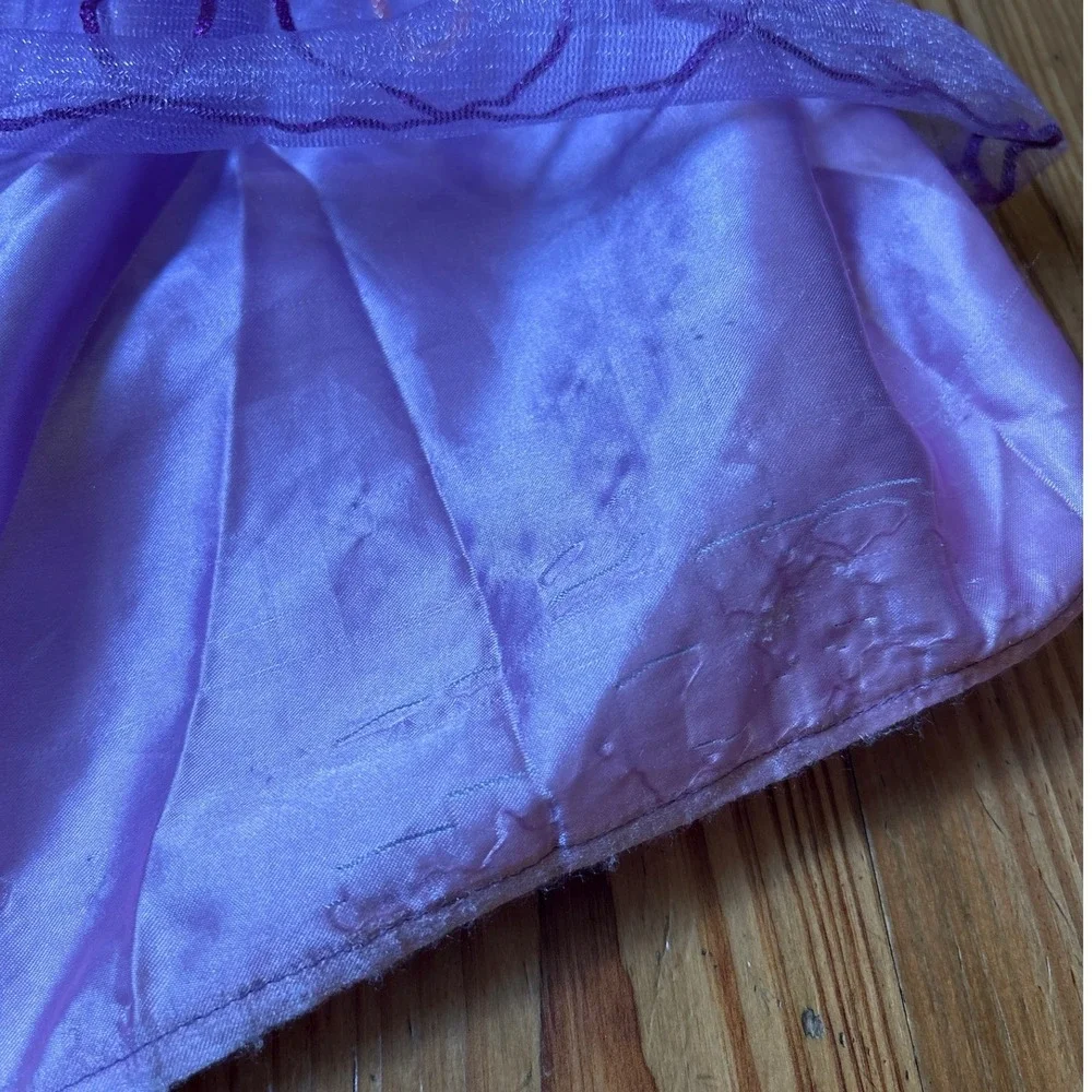 Sincere Party Princess Dress Kids Purple Rapunzel Sequin Costume SIZE 5-6Y
